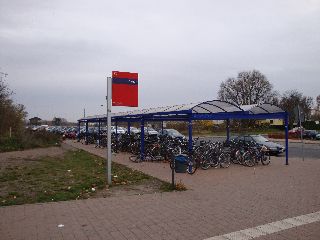 Fahrradstnder mit berdachung