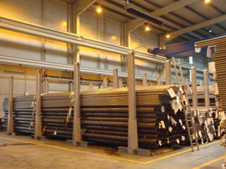 Regalsysteme (Rungen) für Materialien im Stahlhandel